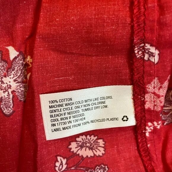 Universal Thread long sleeve printed Top - Red -S - Picture 6 of 7